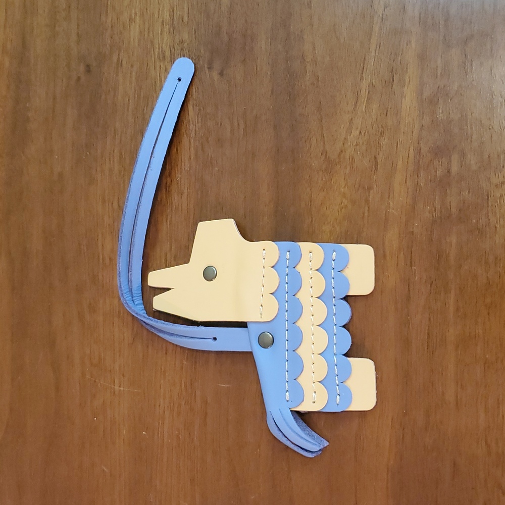 Portland Leather Pinata tassel purse charm mamey NWOT